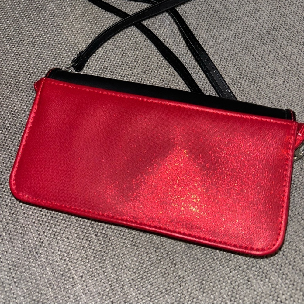 DisneyParks Minnie Mouse bow polka dot, purse wallet, adjustable strap - Picture 4 of 8